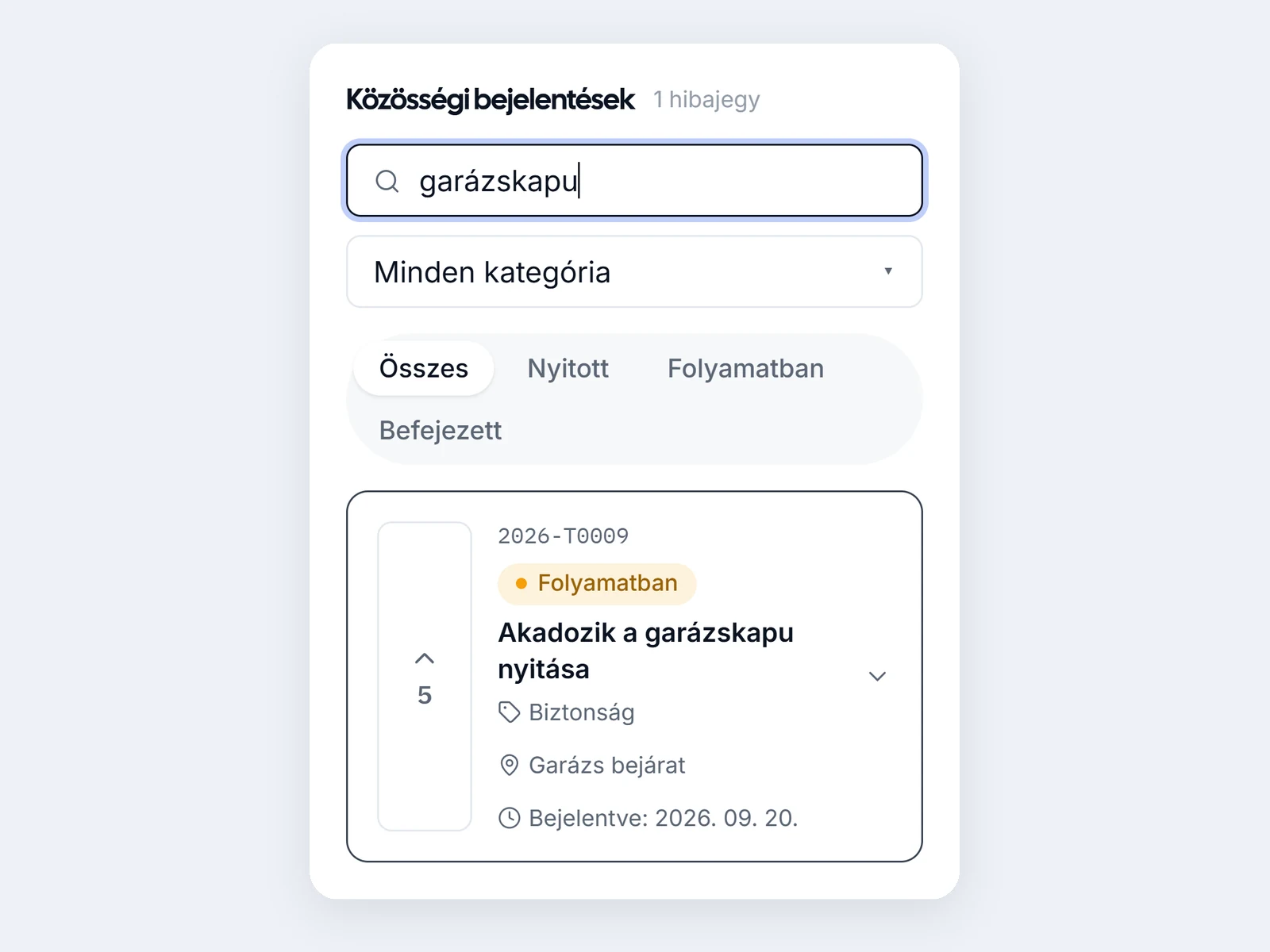 A lakói hibafal: egy jegy, öt érintett lakással